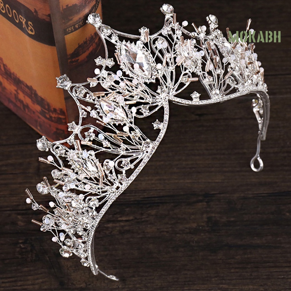 Băng Đô Cài Tóc Hình Vương Miện Có Đính Đá Lấp Lánh