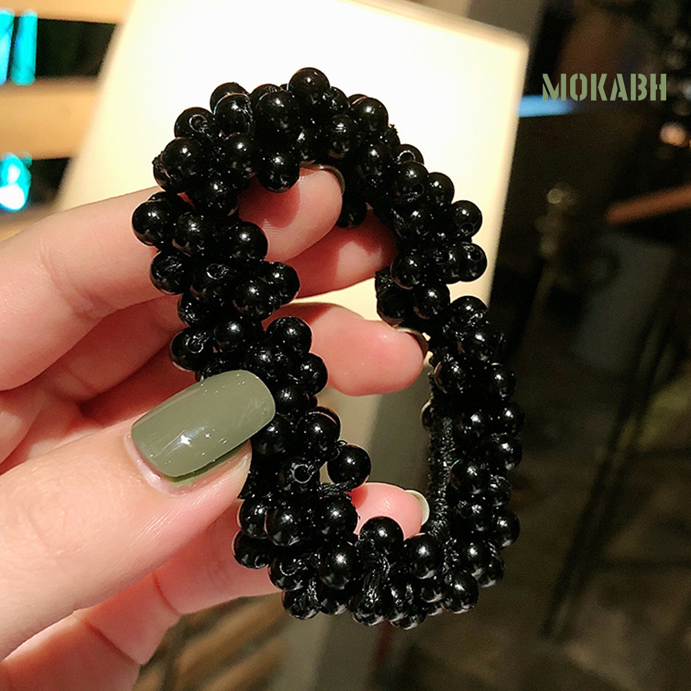 Dây Cột Tóc Đính Ngọc Trai Nhân Tạo Thời Trang Dành Cho Nữ