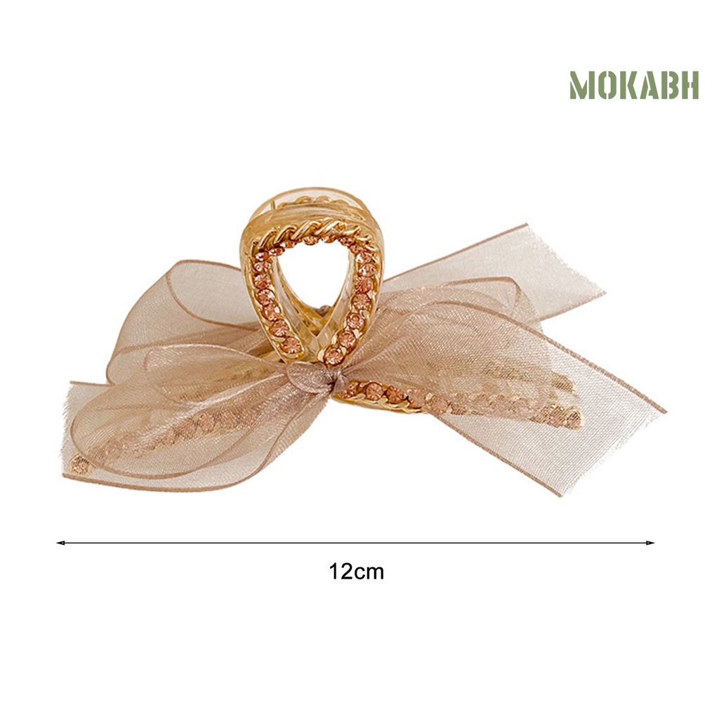 Kẹp Tóc Hình Nơ Đính Đá Màu Sắc Tươi Sáng Thanh Lịch