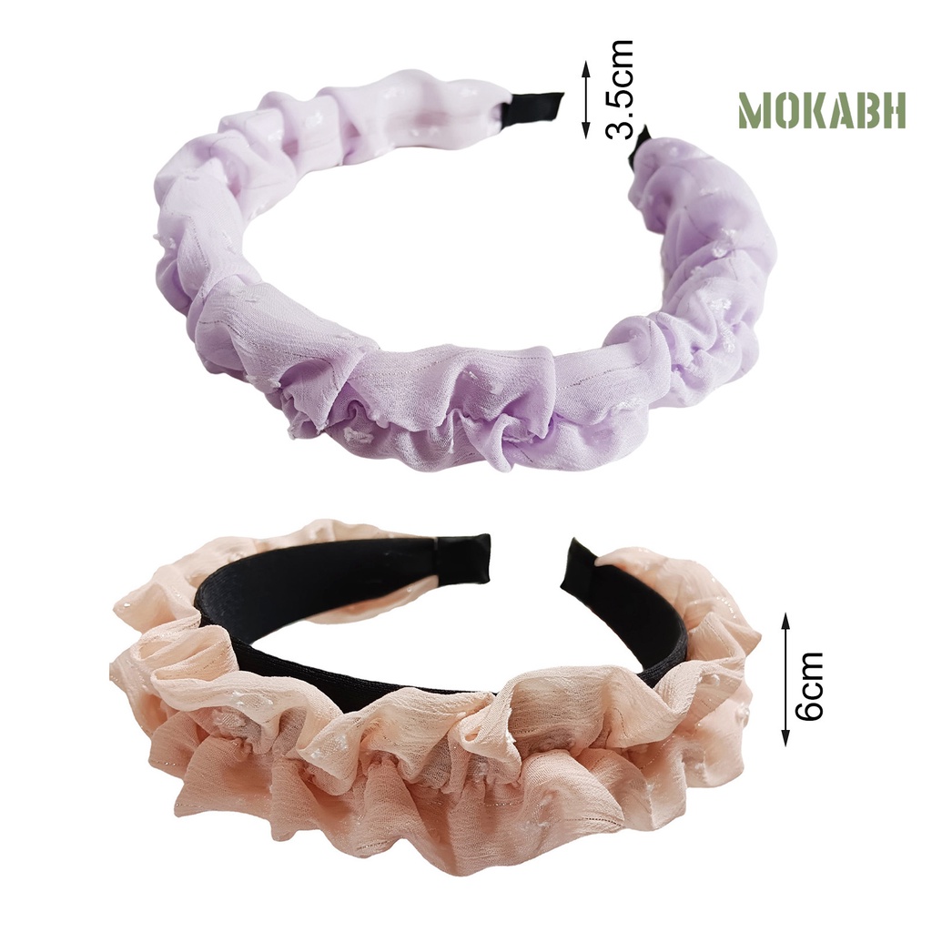 Băng Đô Cài Tóc Màu Trơn Viền Mềm Mại Chống Va Chạm Đa Năng