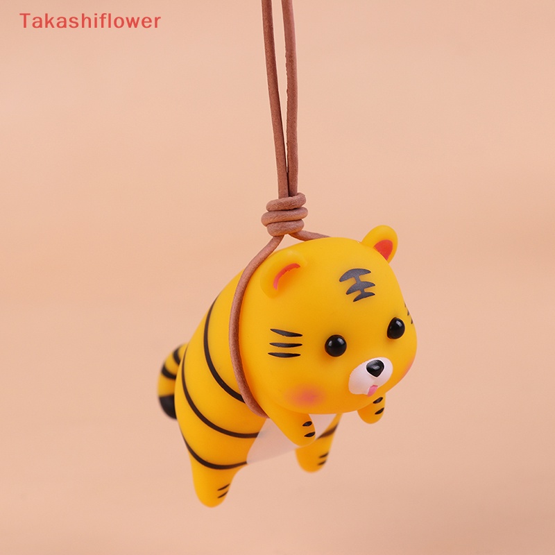 (Takashiflower) Dây Treo Trang Trí Nội Thất Xe Hơi Hình Hổ / Gấu Trúc Đeo Kính