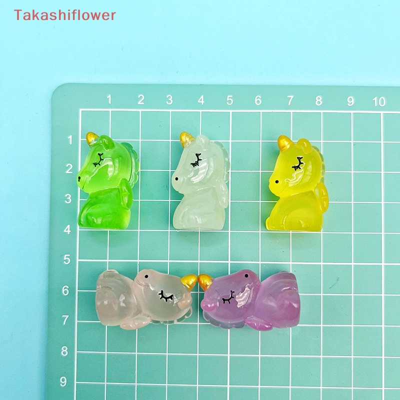 Set 2 Đồ trang trí Ngựa Takashiflower Bằng Nhựa Phát Quang Dễ Thương Trang Trí Tiểu Cảnh