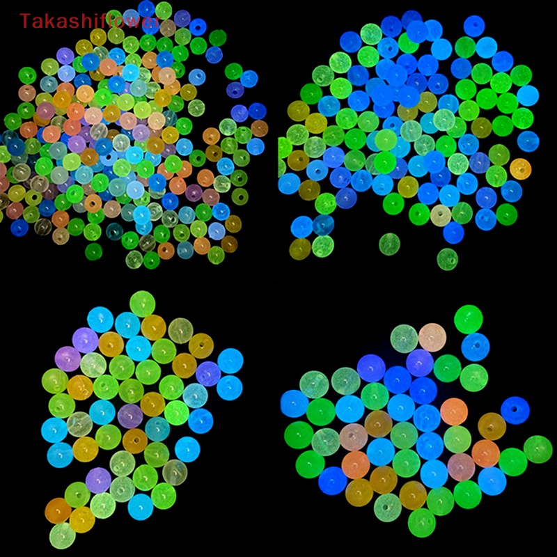 Chuỗi Hạt Acrylic Phát Quang 6 / 8 / 10mm Dùng Làm Đồ Trang Sức Thủ Công