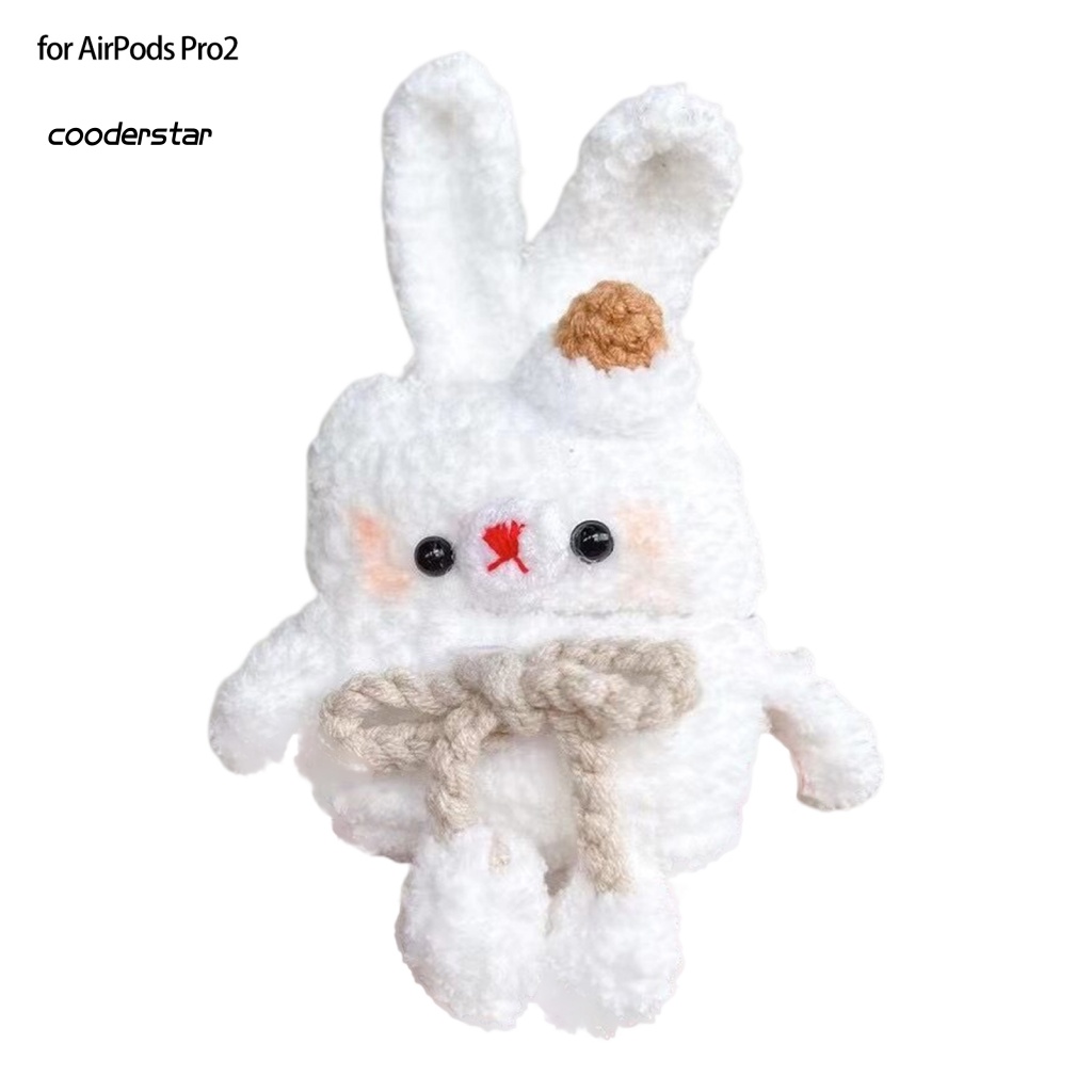 Vỏ Bảo Vệ Hộp Sạc Tai Nghe AirPods Pro2 / AirPods 1 / 2 Không Dây Chống Sốc Màu Trơn Hình Chú Thỏ Dễ Thương