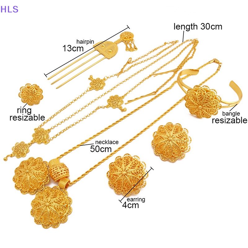 Bộ Trang Sức Màu Vàng Đồng Phong Cách Châu Phi Thời Trang Cho Nữ