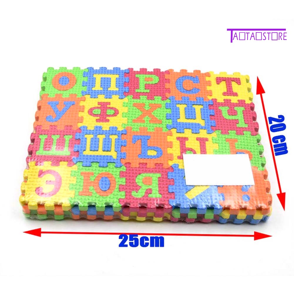 Bộ 60 Tấm Thảm Học Chữ Cái Tiếng Nga Dành Cho Trẻ Em