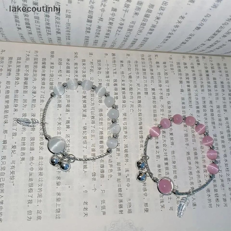 Lakecou Vòng Tay Chuỗi Hạt Đá Mắt Mèo Giả Tinh Tế Tự Nhiên Thời Trang Cho Nữ