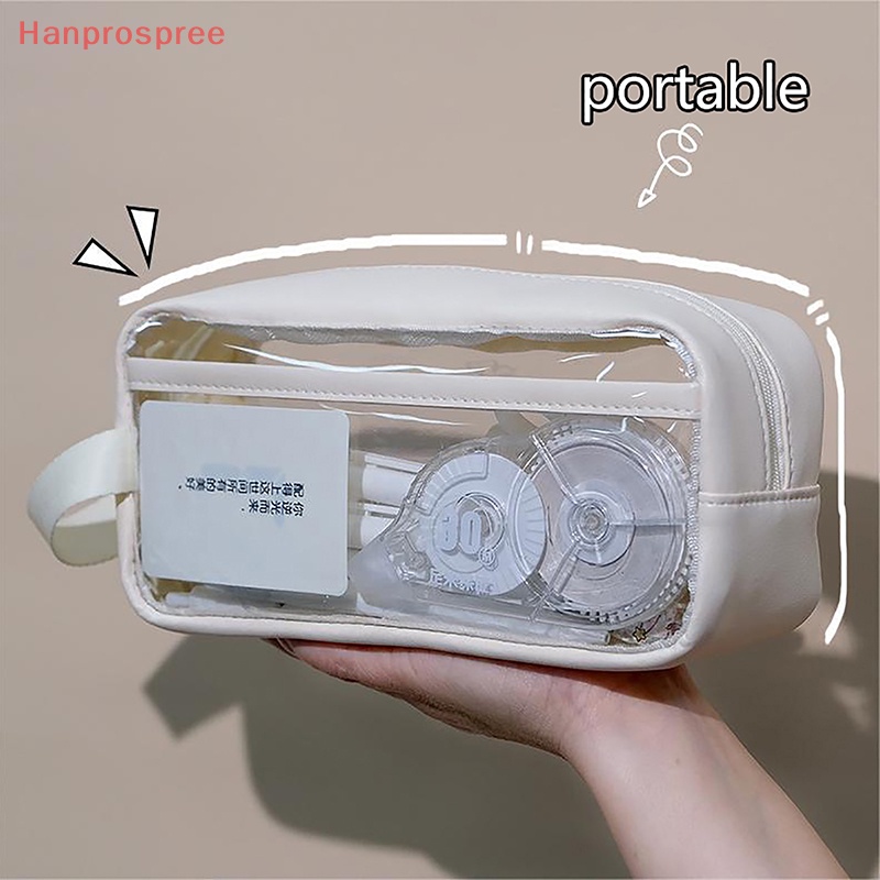 Hanprospree > Túi Đựng Bút Trong Suốt Chống Thấm Nước Sức Chứa Lớn Phong Cách INS