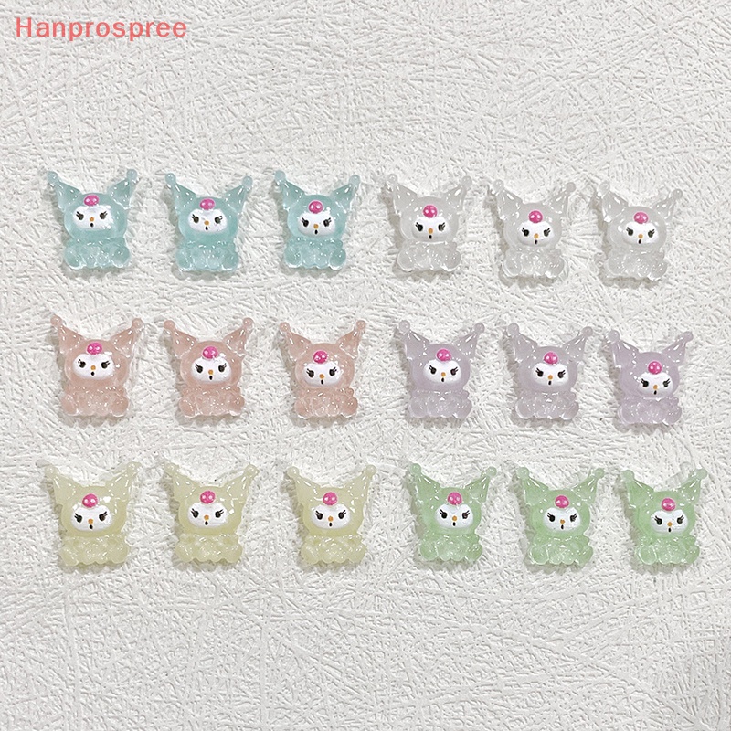 Set 10 Phụ Kiện Trang Trí Móng Tay Nghệ Thuật Trong Suốt Hình Hoạt Hình 3D DIY