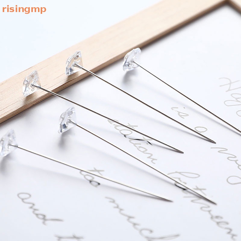 Bộ 50 Ghim Cài Bằng Hợp Kim Trong Suốt Đính Kim Cương Giả Dùng Trang Trí Bó Hoa Cưới