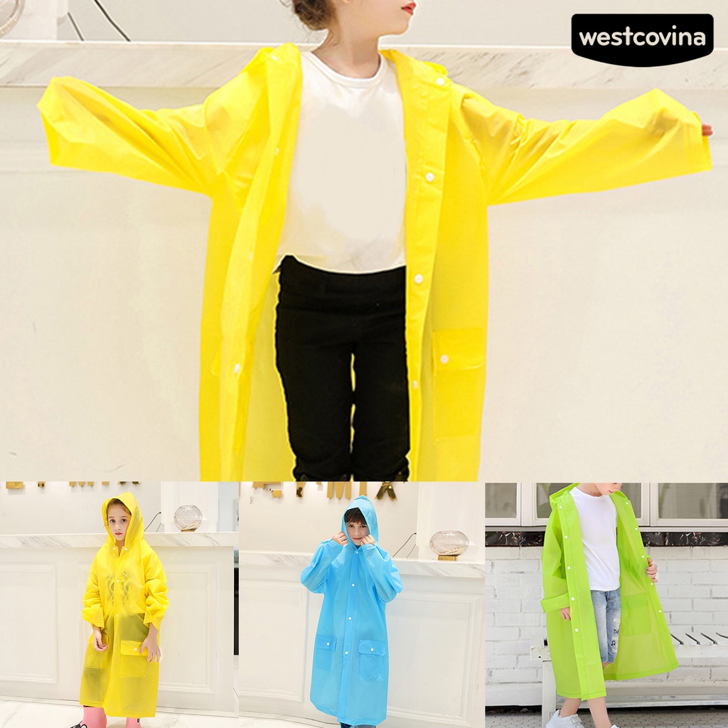 [COD]☁Áo Mưa Có Mũ Trùm Chống Rò Rỉ Thân Thiện Với Môi Trường Màu Sắc Tinh Khiết Dành Cho Trẻ