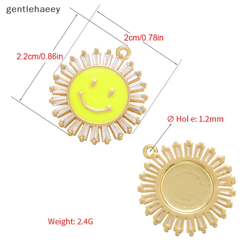 Gent Mặt Vòng cổ Bằng Hợp Kim Kẽm Tráng Men Hình Hoa Hướng Dương Ch Thủ Công EN