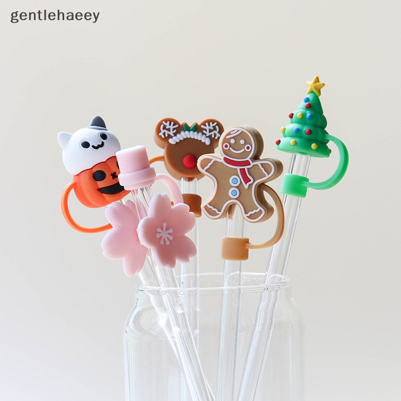 Nắp Đậy Ống Hút Bằng Silicon Chống Bụi Có Thể Tái Sử Dụng Họa Tiết Hoạt Hình