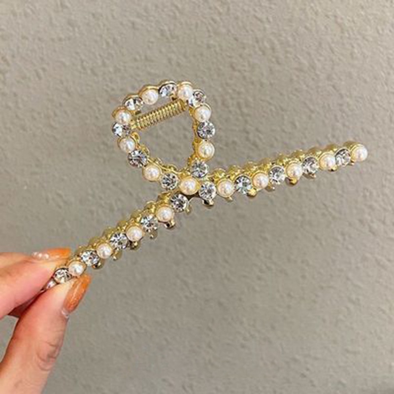 Kẹp Tóc Càng Cua Chất Liệu Acrylic Màu Trắng Đen Phong Cách Hàn Quốc Cho Nữ