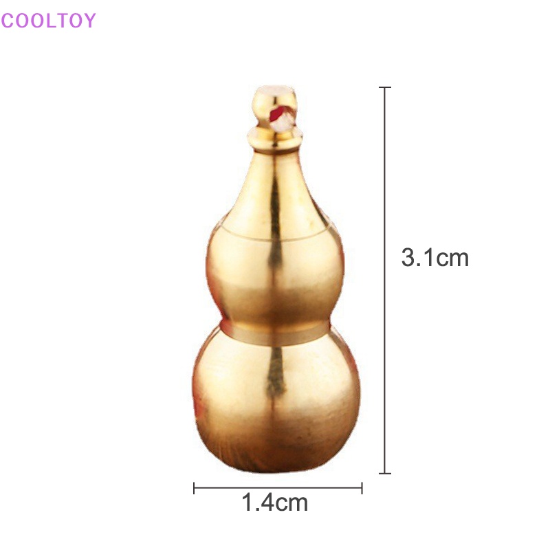 Cooltoy Phụ Kiện Móc Khóa Bằng Đồng Thau Hình Hồ Lô Rỗng Gắn Phía Trên Khắc Chữ Trung Quốc Trang Trí DIY Bán Chạy