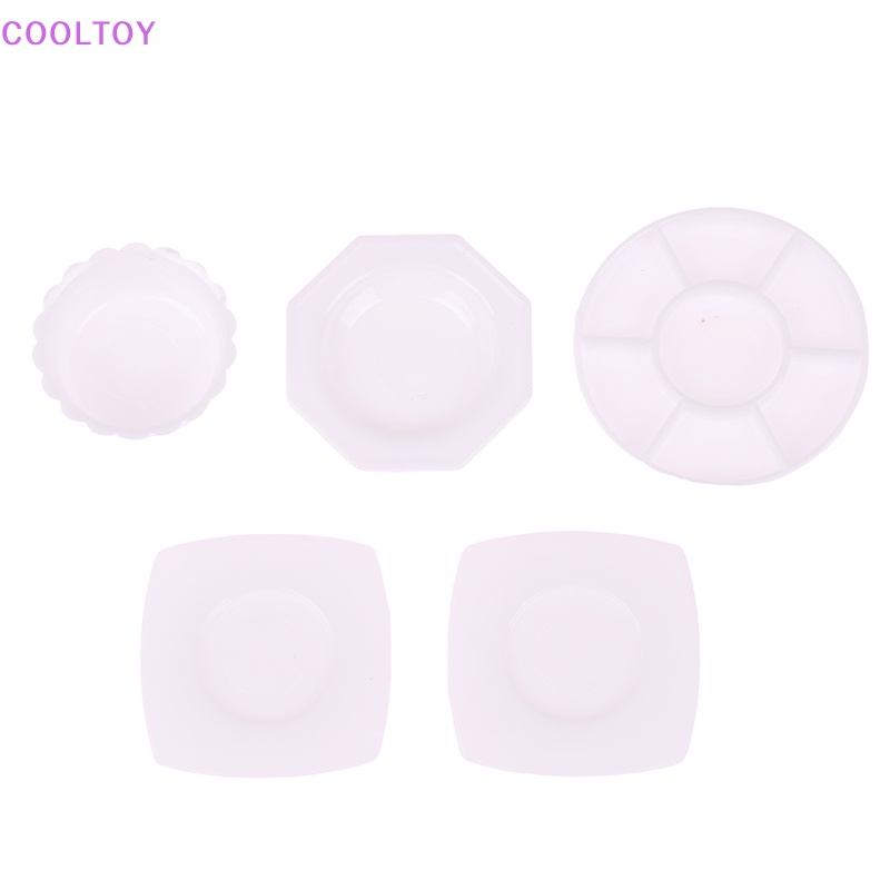 Cooltoy set 33 Dĩa Đựng Thức Ăn Đồ Chơi Mini Màu Trắng Trang Trí Nhà Búp Bê