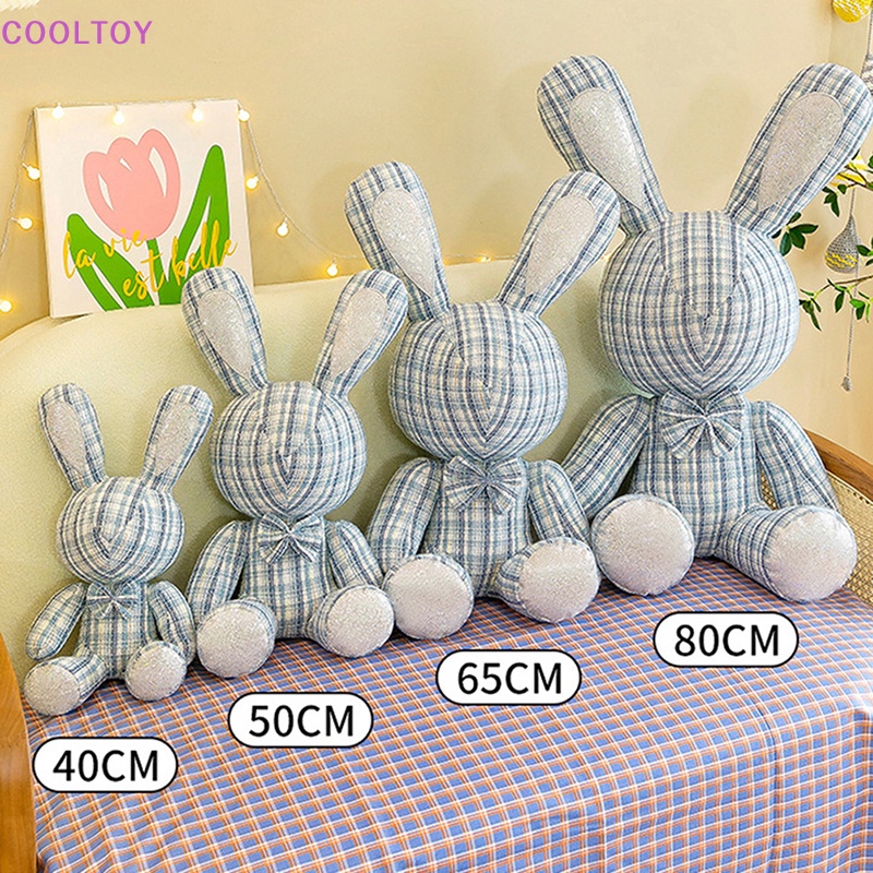 Cooltoy Búp Bê COOLTOY COOLTOY 40cm Thỏ Kim Cương Nơ Với &amp; Không Có Đôi Mắt Vải Sọc