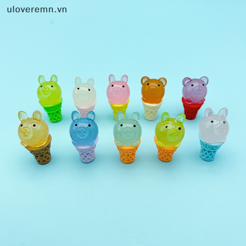 Bộ 2 Búp Bê Gấu Hoạt Hình Có Hương Thơm Phát Sáng Trang Trí Tiểu Cảnh