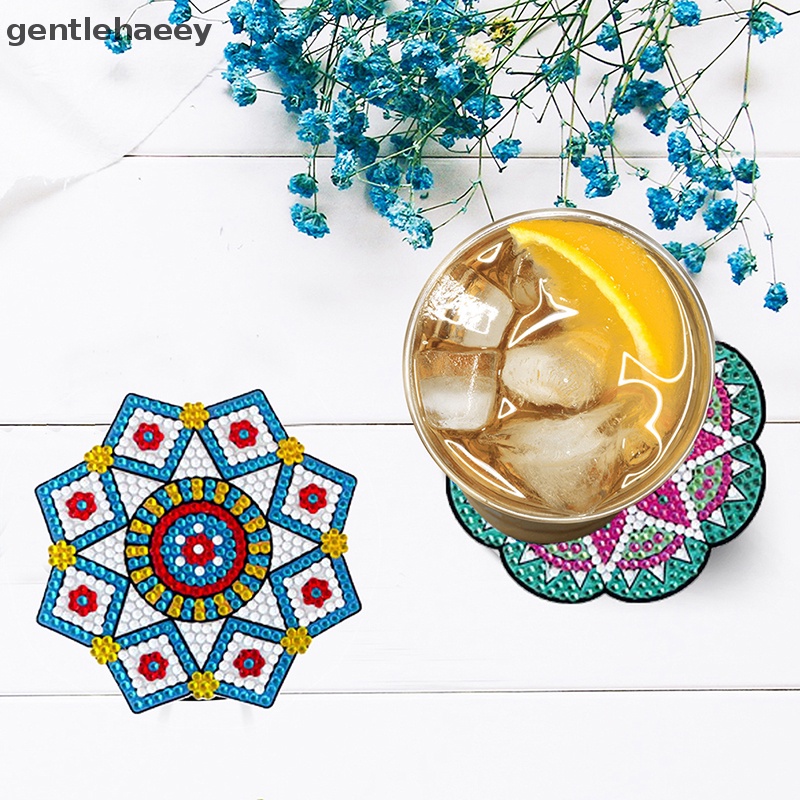 Gent Bộ 6 Miếng Lót Ly Kim Cương Nghệ Thuật DIY