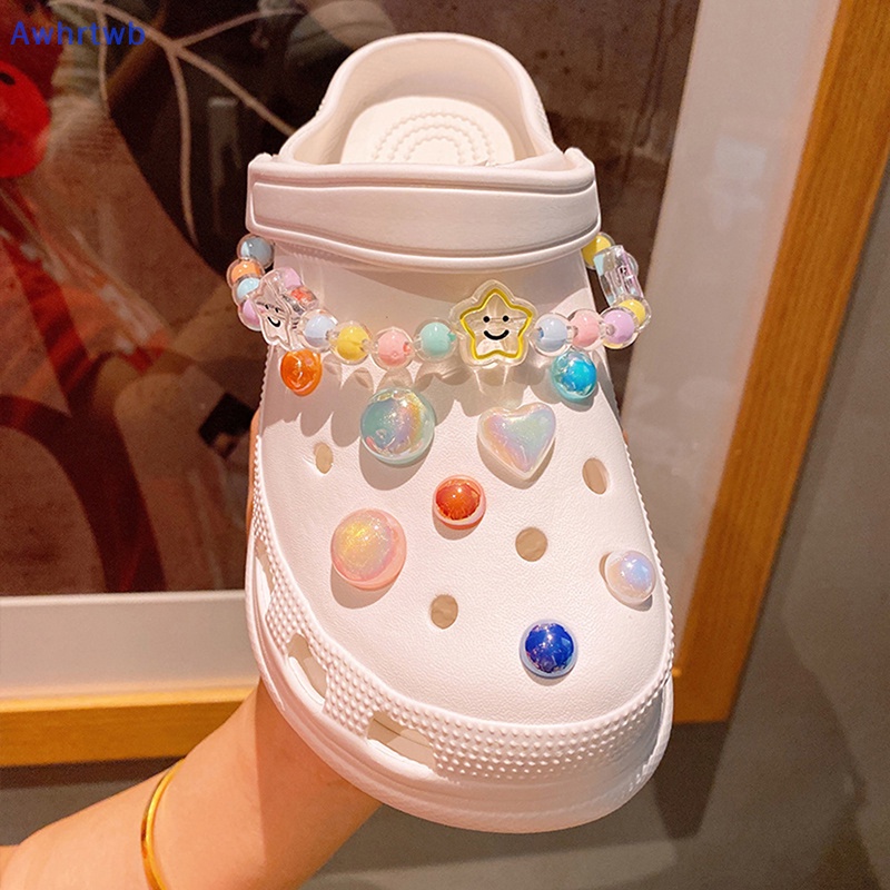 1 Bộ Phụ Kiện Trang Trí Giày Màu Kẹo Ngọt Có Thể Tháo Rời Cho Bé Mới