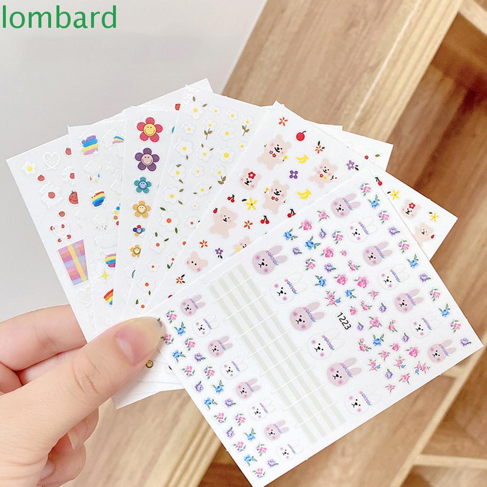 Nhãn Dán Trang Trí Móng Tay Tự Dính Siêu Mỏng Họa Tiết Hoa Cúc / Thỏ Xinh Xắn