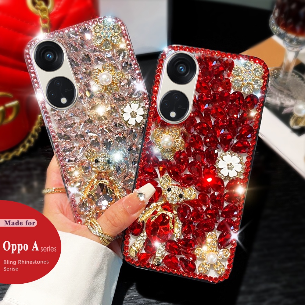 Ốp Điện Thoại Trang Trí Hình Gấu 3D Cho Oppo Reno 8T 4G 5G Reno 8 7 4G 5G Reno 7Z 8Z 5G Reno 8 Pro 5G