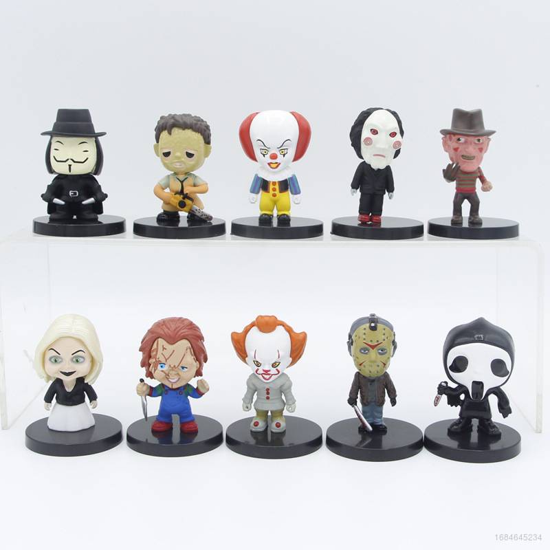 Set 2 Đồ trang trí Búp Bê Chucky Saw Pennywise V Trong Phim Kinh Dị YS2