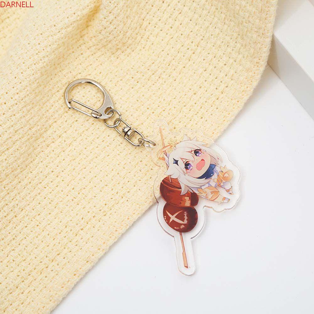 Móc Chìa Khóa Xe Hơi DARNELL Genshin Va Chạm Hung Klee Diluc Dễ Thương Giá Đỡ