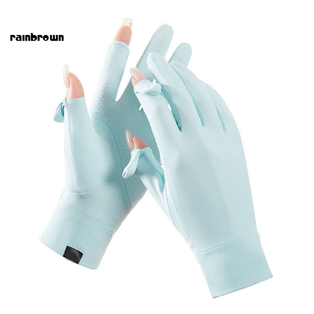 1 Đôi Găng Tay Silicone Chống Trượt In Logo Thời Trang Thu Đông Cho Nữ