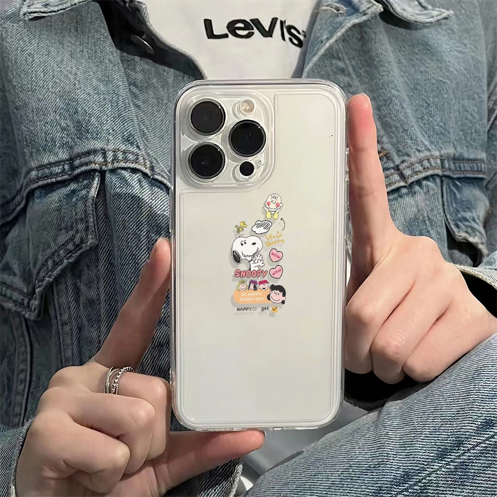 ✅Ốp Điện Thoại Mềm Chống Sốc In Hình Snoopy 13 Phong Cách Đơn Giản Cho Iphone 1114Pro 126In 78 max