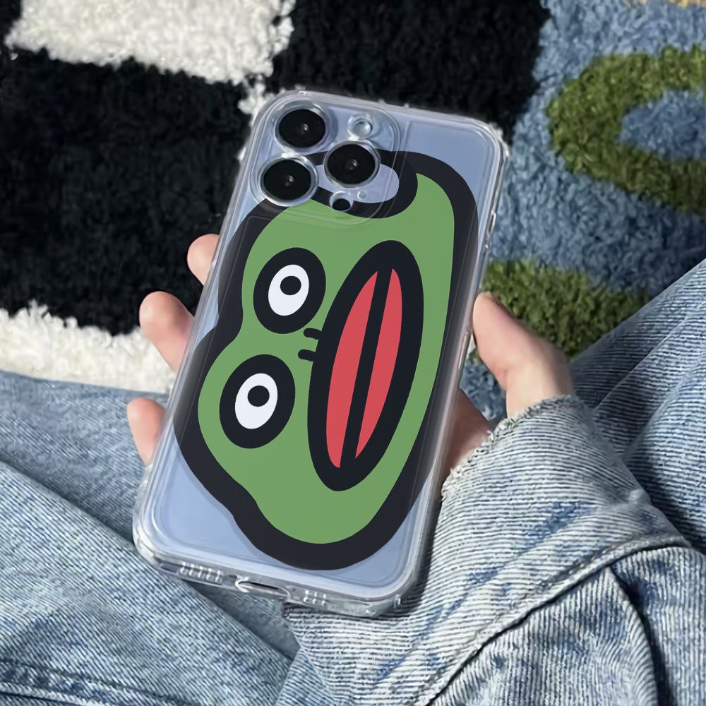 ✅Ốp Điện Thoại Dẻo Hình Chú Ếch Môi Đỏ Dễ Thương Chống Sốc Cho Iphone 6In 78 13 plusiPhone12 14pro 11 max