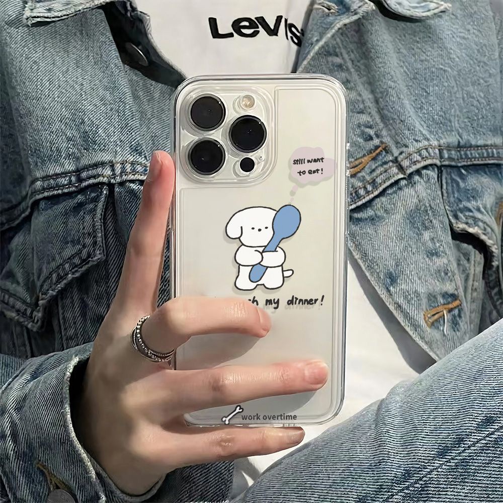 ✅Ốp Điện Thoại Mềm Chống Sốc Họa Tiết Chú Cún Nhỏ Dễ Thương Cho Iphone 14pro 12786 13 plus 11