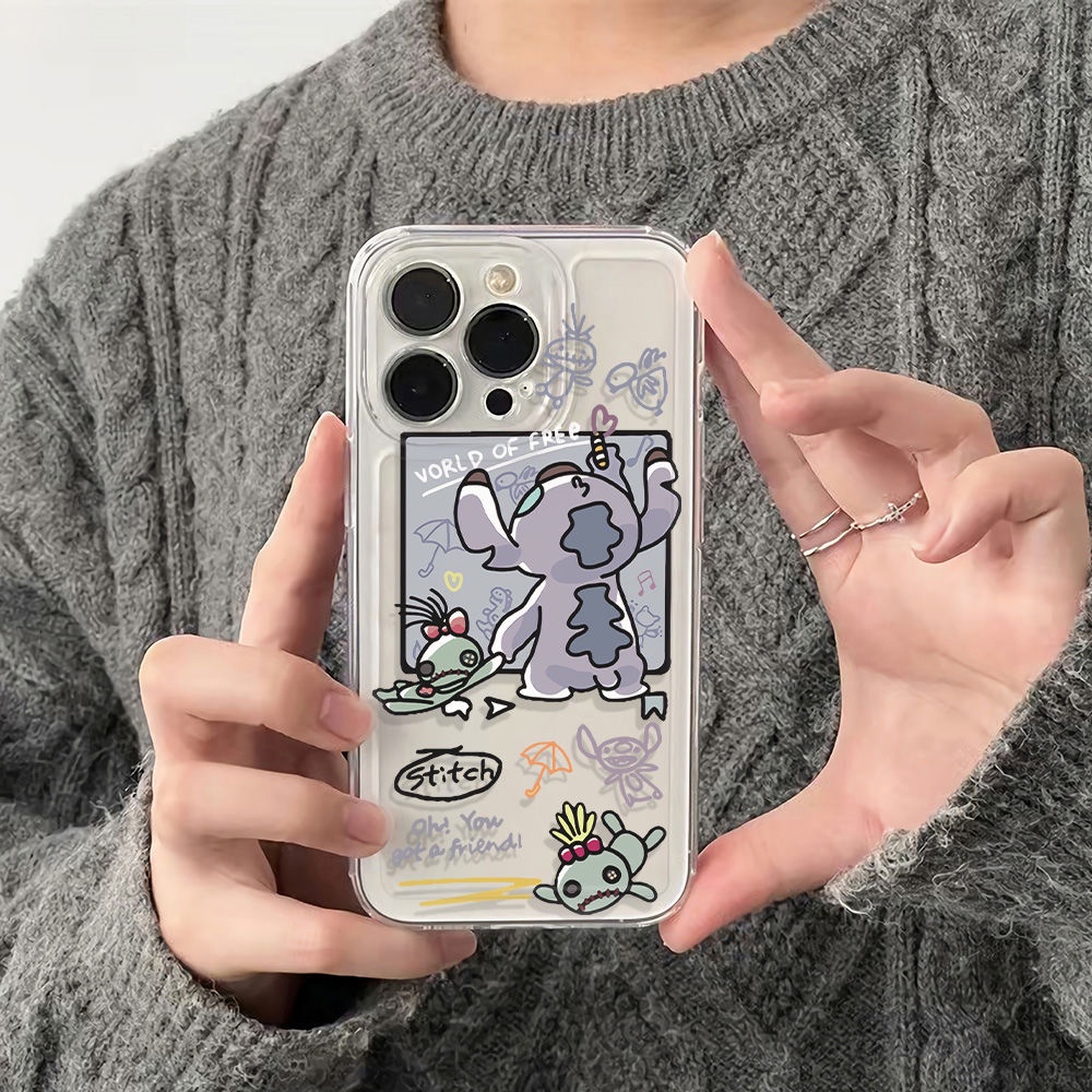 ✅Ốp Điện Thoại Dẻo Họa Tiết Hoạt Hình Stitch Dễ Thương Cho iPhone12stitch14promax13plus 116Inch 78 PLGT