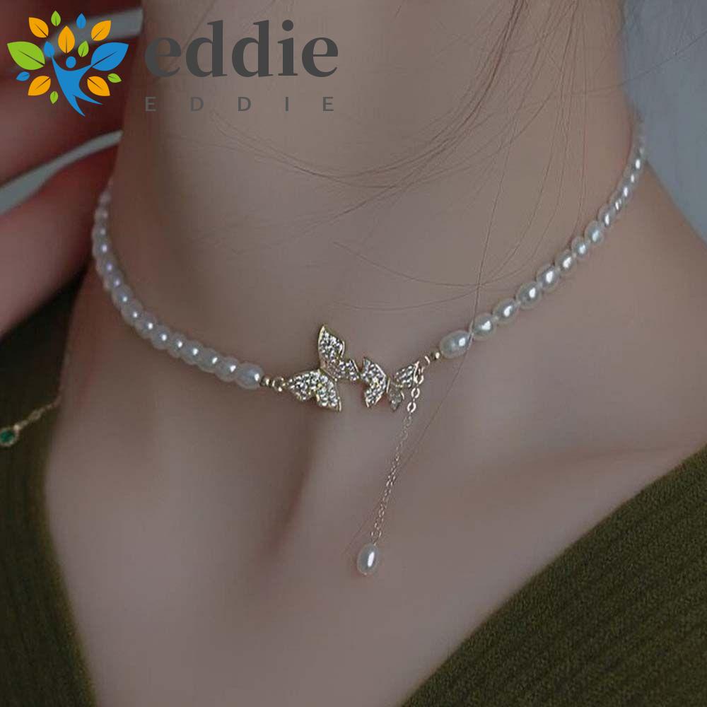 Vòng Cổ Ngắn Phong Cách Pháp 26Eddie Thời Trang Sang Trọng Cho Nữ|Dây Chuyền Xích Mặt Hình Bướm Thời Trang Cho Nữ
