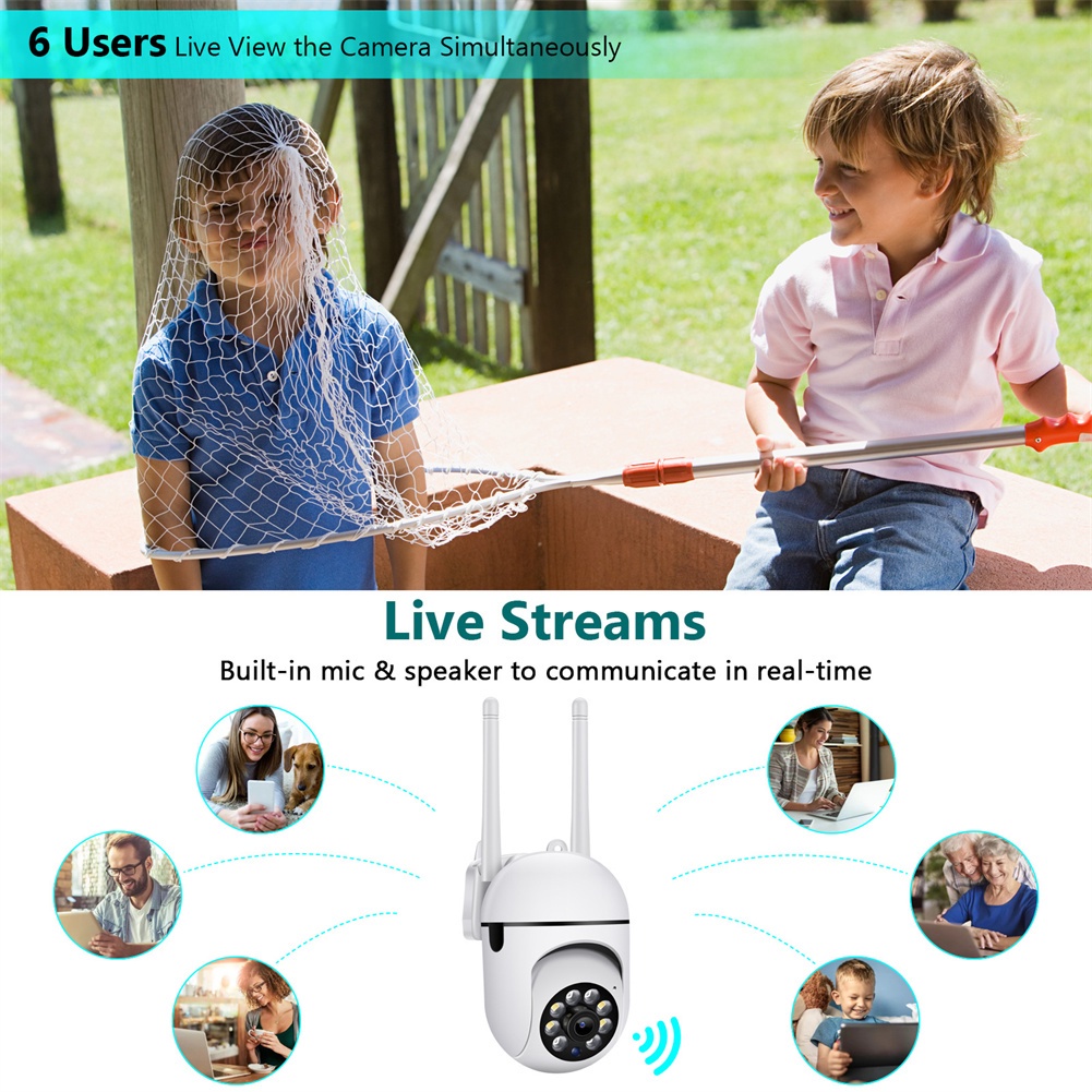 4MP Camera Quan Sát Ngoài Trời PTZ Camera An Ninh IP WIFI 255 ° Mini Chống Nước Màn Hình Video Thích Hợp Cho Nhà Kho Trong Tương Lai