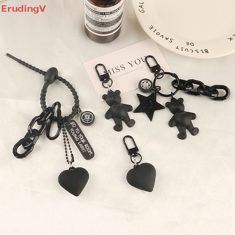 [ErudingV] Móc Khóa Trang Trí Ba Lô / Túi Xách Hình Gấu Thắt Nơ Hoạt Hình