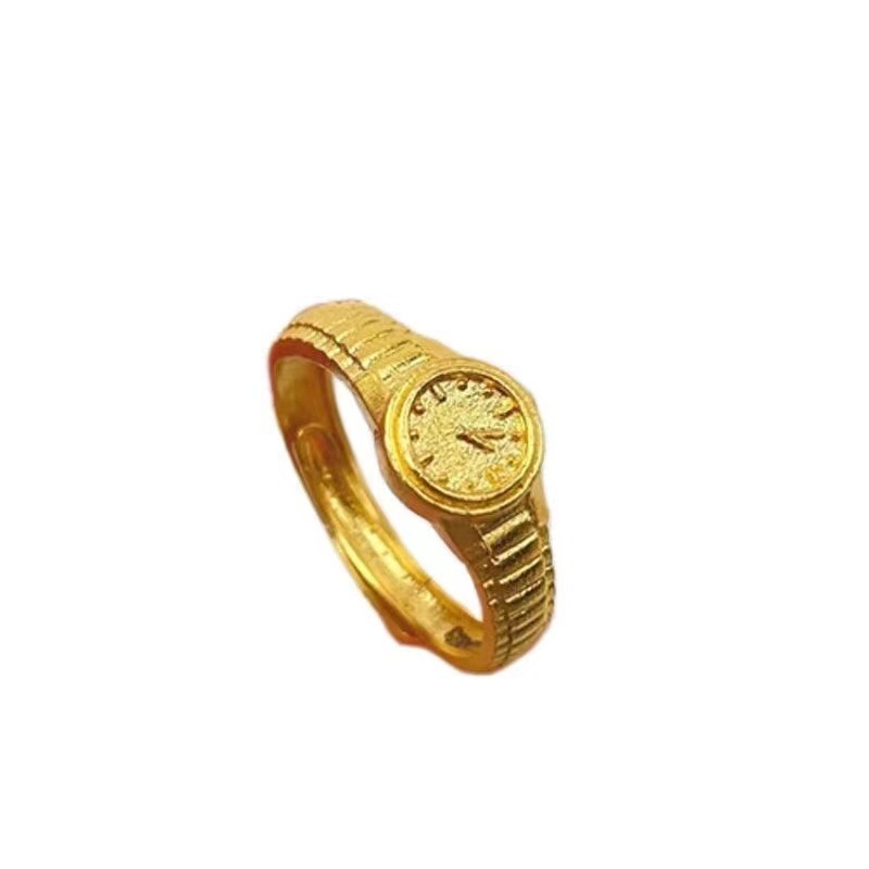 Nhẫn Đồng Hồ Mạ Vàng 18K 520 Cho Nam Nữ