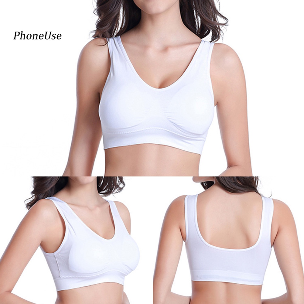 Áo Ngực Thể Thao Crop Top Nữ Cổ Chữ V Màu Trơn Chất Liệu Da PU