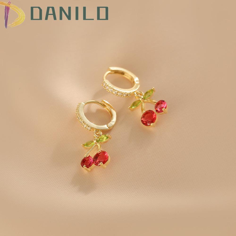Khuyên Tai Quả Cherry Idyllic DANILO Bằng Hợp Kim Thời Trang Cho Nữ