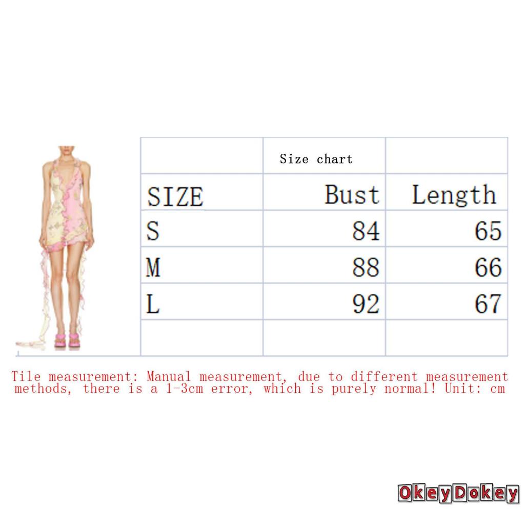 Đầm Ôm Dáng Cổ Chữ V Khoét Sâu Hở Lưng Phối Bèo In Họa Tiết Bướm Màu Sắc Tương Phản Cho