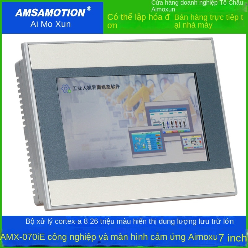 Màn Hình HMI Cảm Ứng Điều Khiển Công Nghiệp Amsamotion 4.3 7 10 Inch, Giao Tiếp PLC Giao Diện Người-máy Với Ethernet