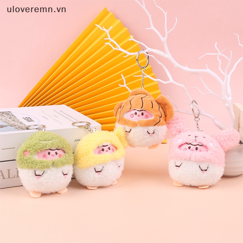 Búp Bê Nhồi Bông Hình Thỏ / Gà 10CM Mềm Mại Trang Trí Ba Lô / Móc Khóa