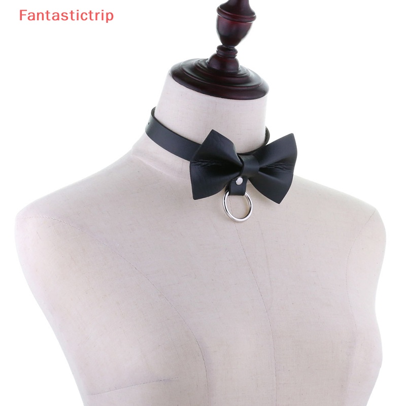 [Fantastictrip] Vòng Cổ Choker Da Phong Cách Punk Gothic Bằng Kim Loại Hàng Mới