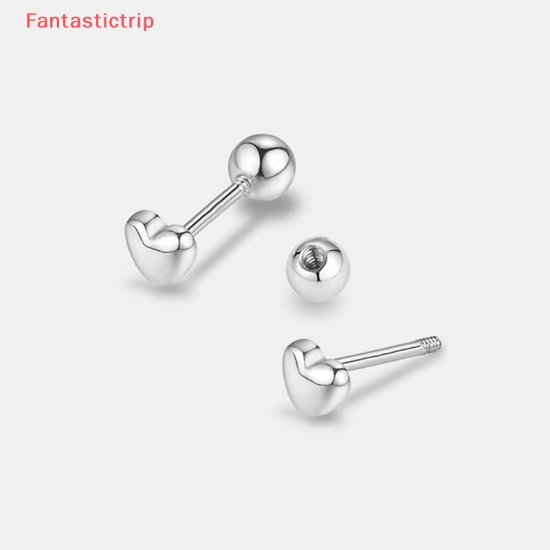 1 Đôi Bông Tai Hình Trái Tim Xoắn Ốc Thời Trang Dành Cho Nữ