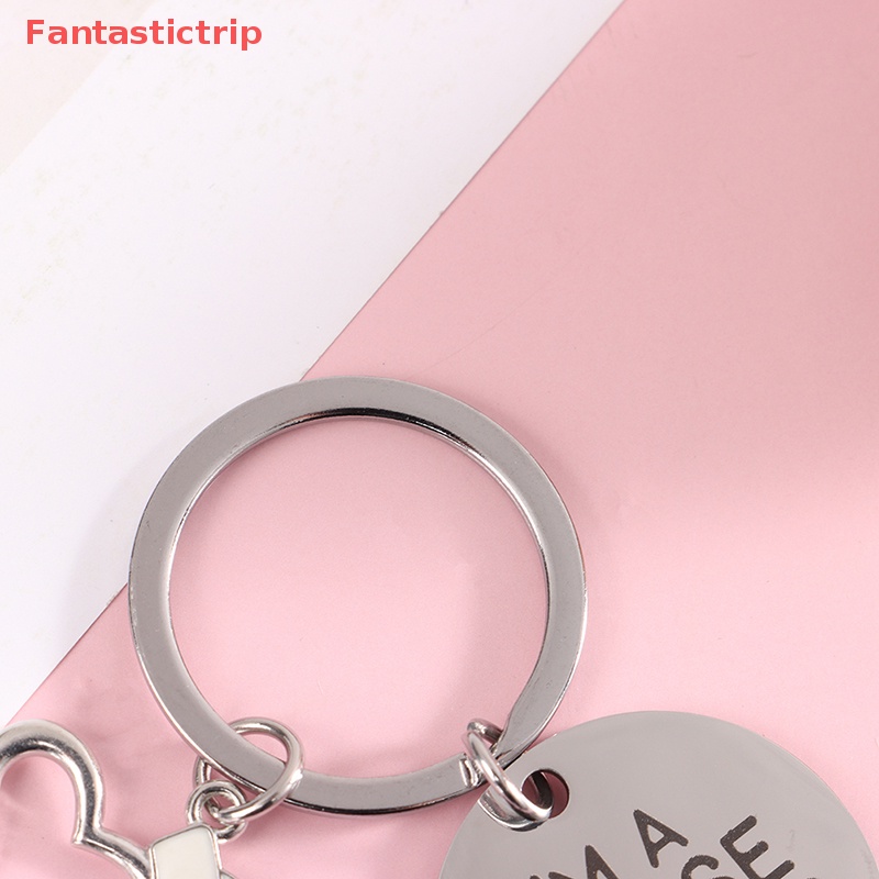 1 Móc Khóa Mặt Tròn Khắc Chữ I 'M a Nurse Thời Trang Mới