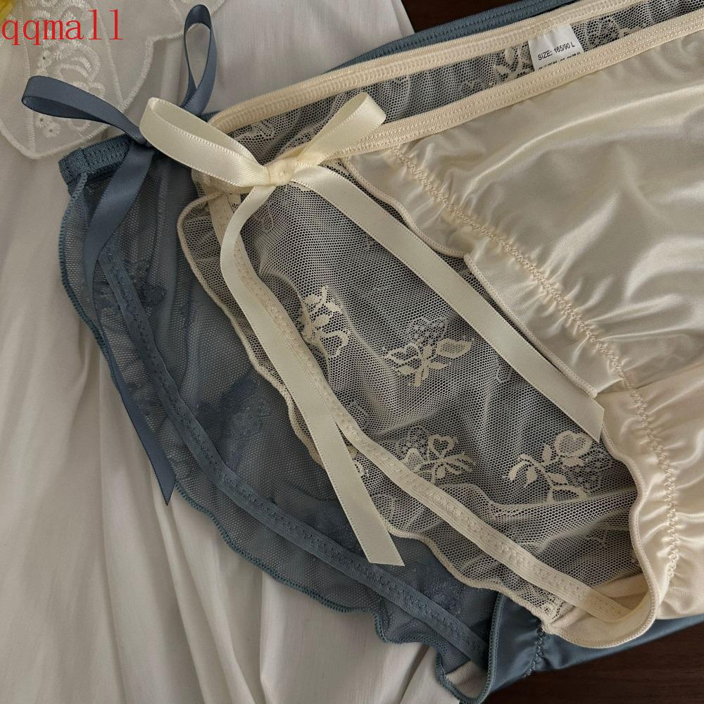 Quần Lót Ren Lụa Mềm Mại Lưng Thấp Chống Vi Khuẩn Gợi Cảm