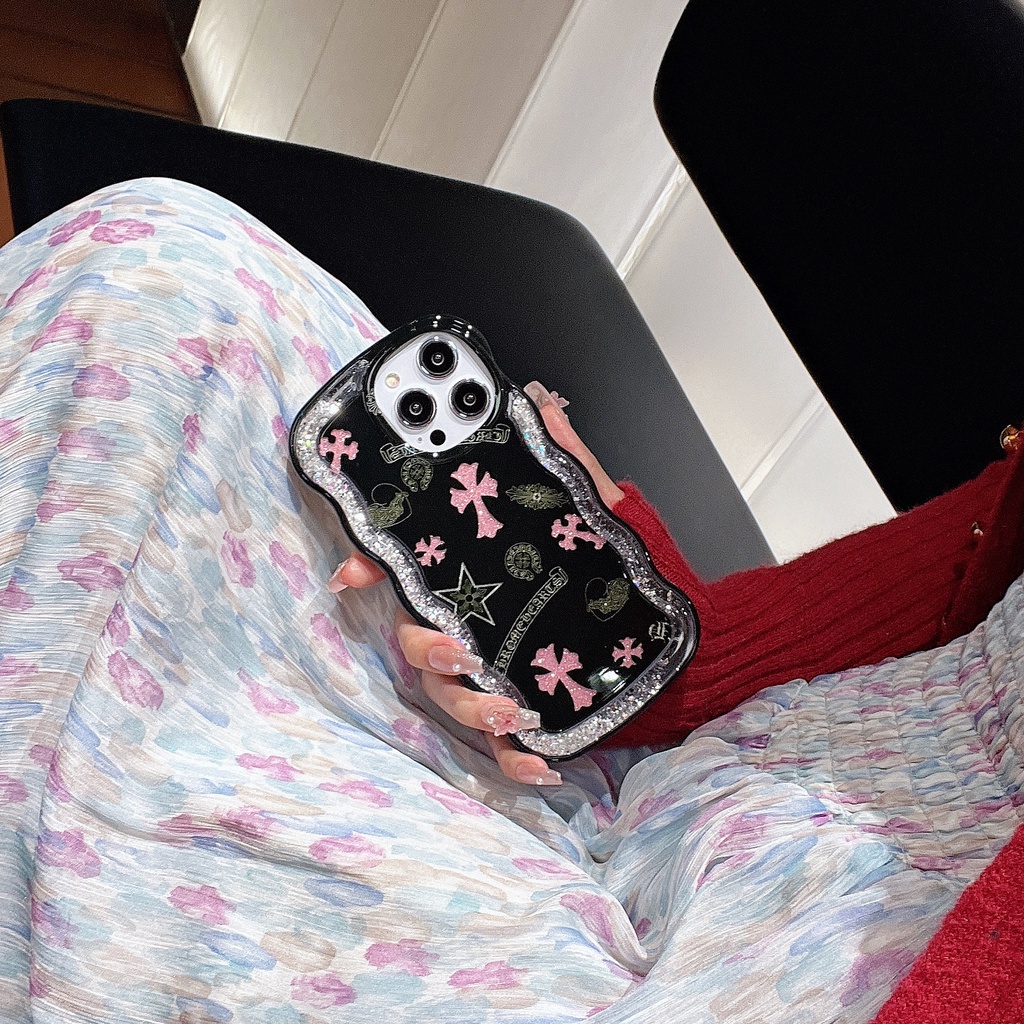 Ốp Điện Thoại TPU Mềm Trong Suốt Phối Kim Tuyến Nước Thời Trang Cho iPhone 12 13 14 Pro Max