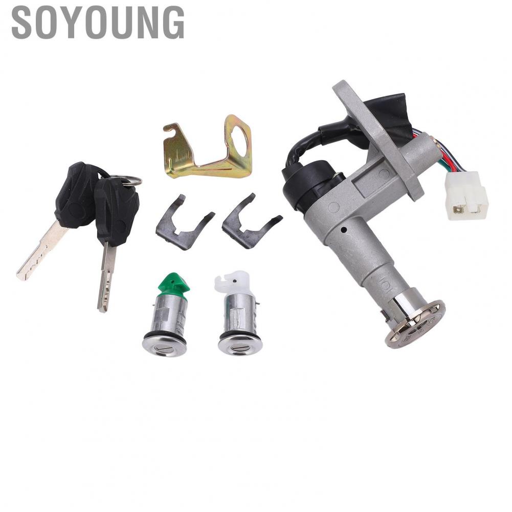 Soyoung Motorcycle Parts Ignition Switch Key Set High Performance for GY6 4 Stroke 150cc Scooter Moped