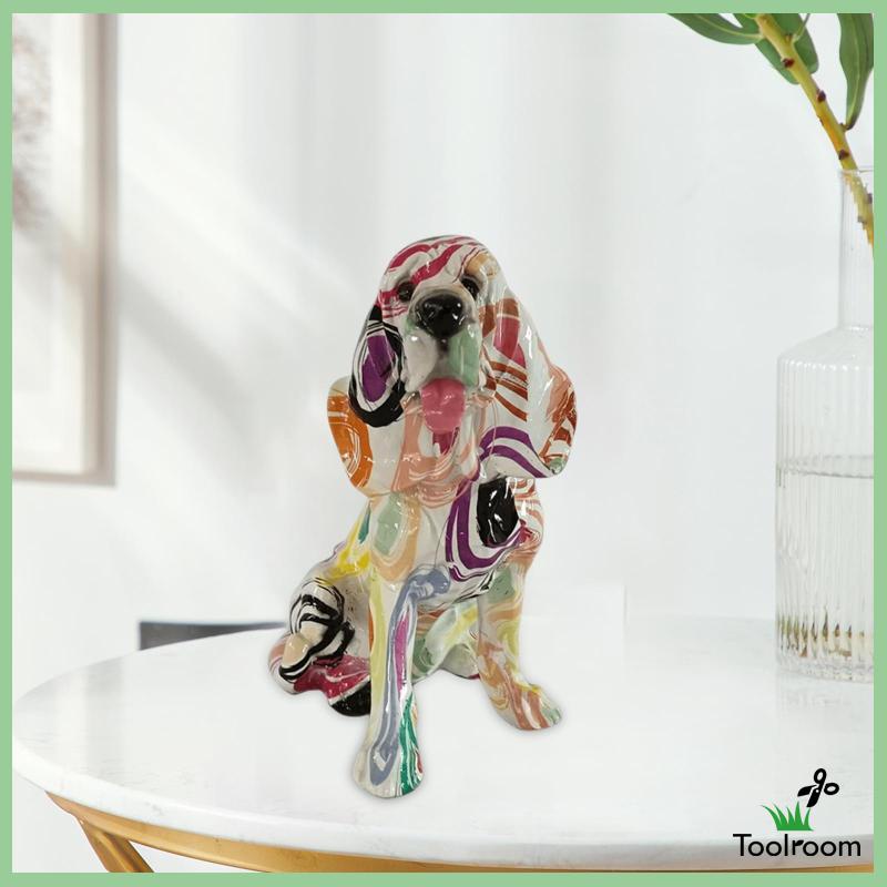 Mô Hình Tượng Chú Chó Nhiều Màu Sắc Dùng Trang Trí Nhà Cửa