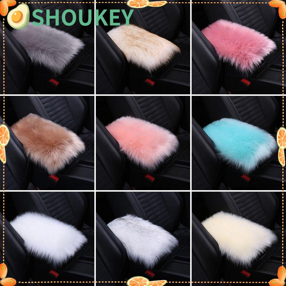 Đệm Lông Giả Lót Hộp Tỳ Tay Xe Hơi 30x20cm